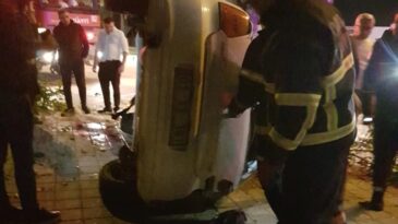 Adana’da otomobil ağaca çarptı, sürücü yaralandı