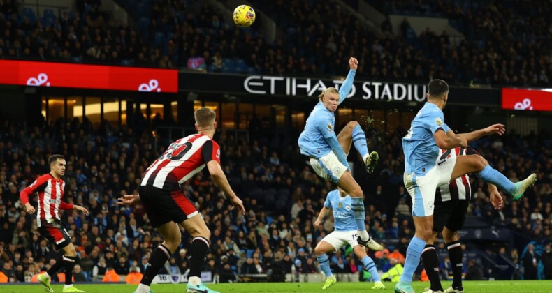 Manchester City Brentford’u Erling Haaland ile geçti