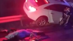 Otomobil bariyerlere çarptı: Anne ve baba öldü, kızları yaralı…