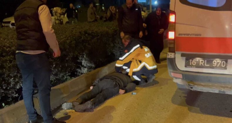Kaza yapan araç savruldu, motosikletli hayatını kaybetti