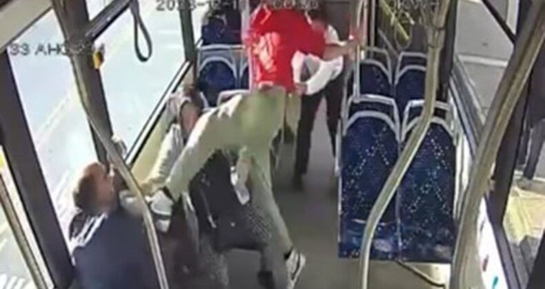 Otobüste yaşlı çifti darbeden kişi tutuklandı