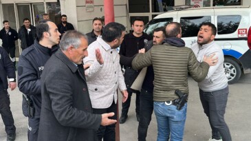 Şantiyedeki kavganın ardından hastanenin önü karıştı