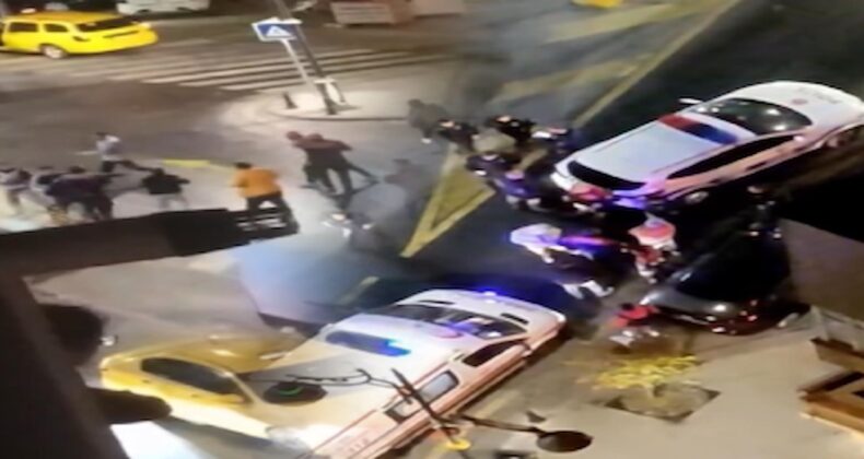 Başına demir duba fırlattı; o anlar kamerada