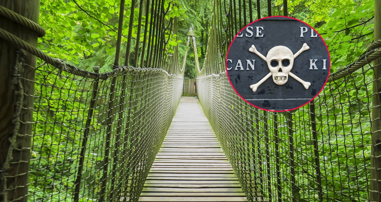 Bu bahçe ölüm saçıyor: Bahçıvanlar koruyucu giysiler giyiyor