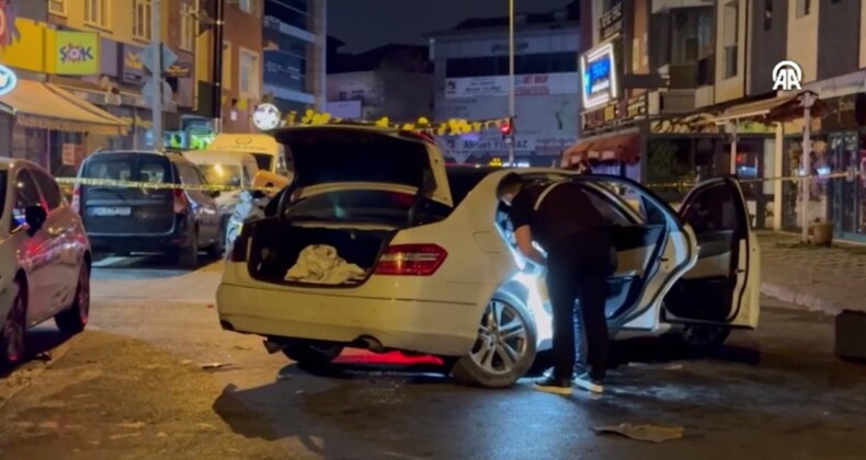 İş yerini kurşunladılar! Otomobille kaçarken kaza yaptılar