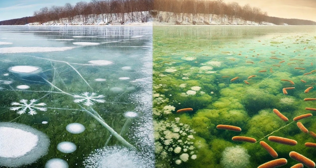 Gölde ortaya çıktı! Sonsuz döngüye girip sıkıştılar