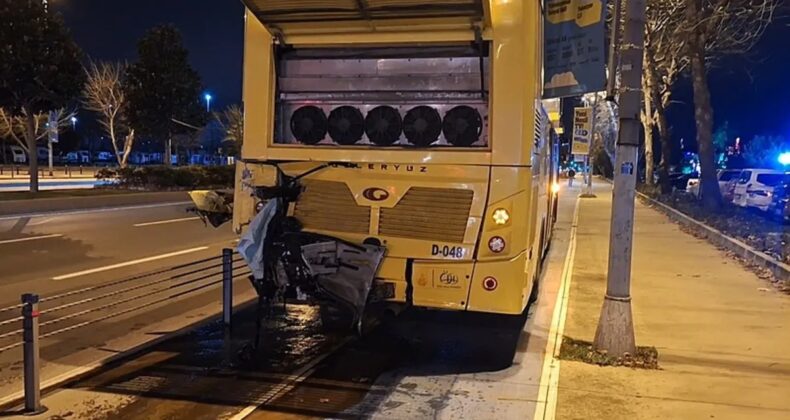 Otomobil, İETT otobüsüne arkadan çarptı: 1 ölü, 1 yaralı!
