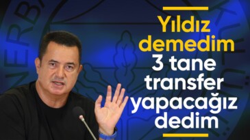 Yıldız kelimesini kullanmadım, 3 tane transfer yapacağız dedim