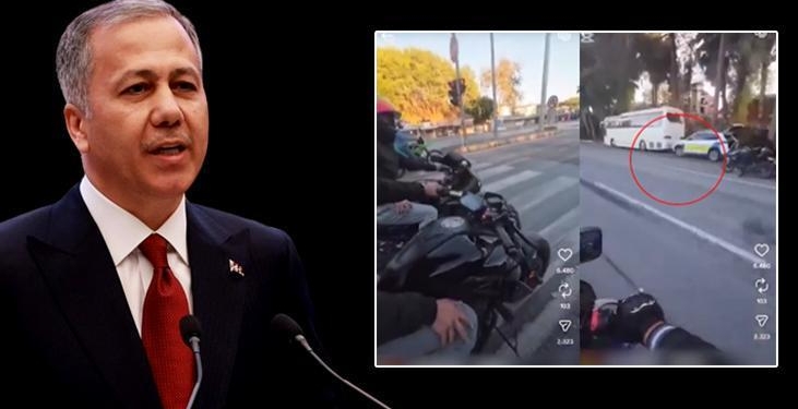 Bakan Yerlikaya duyurdu: Polisin üzerine motosiklet süren şahıslar tutuklandı