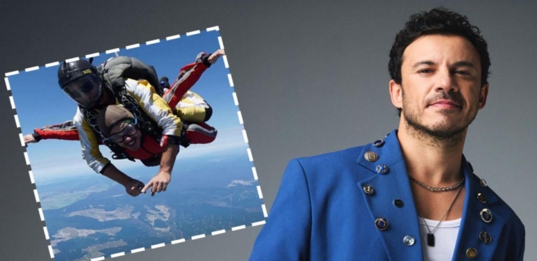 Buray yürekleri ağza getirdi: 4.500 metreden paraşütle atladı!