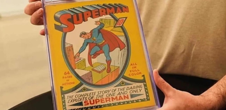 Dünyada kalan 100 kopyadan biri! Superman’in ilk çizgi romanı rekor fiyata satıldı