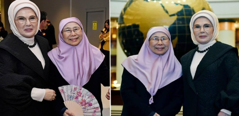 Emine Erdoğan, Malezya Başbakanı’nın eşi Wan Azizah İsmail ile bir araya geldi