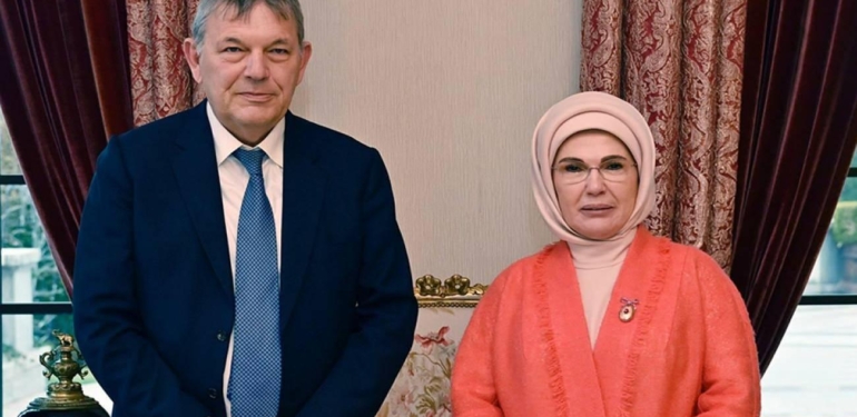 Emine Erdoğan, UNRWA Genel Komiseri Lazzarini ile görüşme gerçekleştirdi
