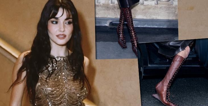 Gören bir daha baktı! Hande Erçel’in Paris’te giydiği çizmeler olay oldu