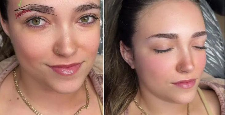 Operasyon yok, ameliyat yok… Tek dokunuşla yüz germe etkisi! Kaşlarının yönü değişti