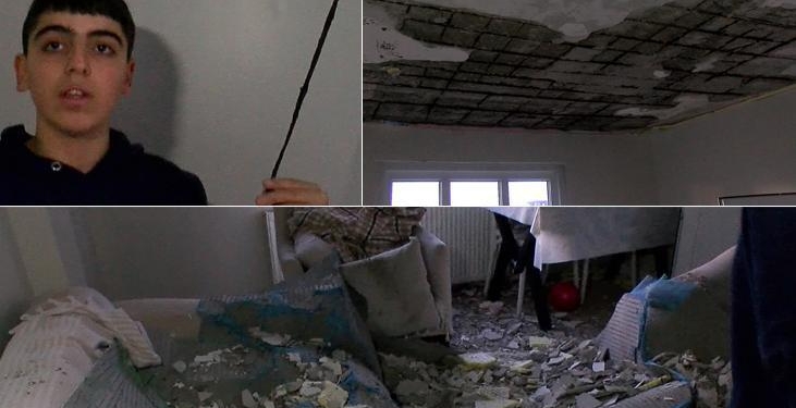 Saniyelerle hayatta kaldılar! Esenler’de bir dairenin tavanı çöktü