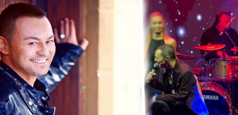 Serdar Ortaç sahnede yere düştü! O anları seyirciler kayda aldı