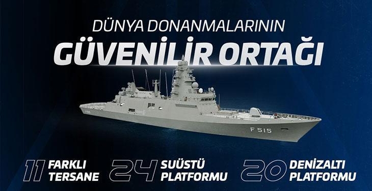 STM, 11 farklı tersanede 44 savaş gemisinin inşasında rol aldı