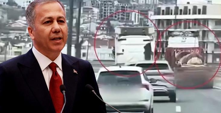 Bakan Yerlikaya duyurdu: Otoyolu kapatan TIR sürücüsüne ‘Gereği Yapıldı’