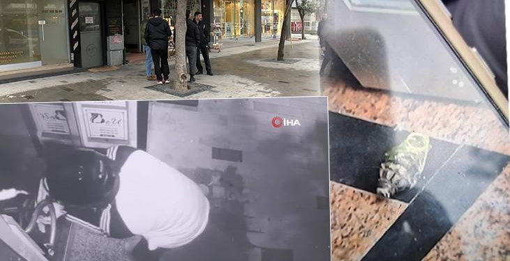 Bakırköy’de iş merkezinin kapısında el bombalı tuzak! O anlar kamerada