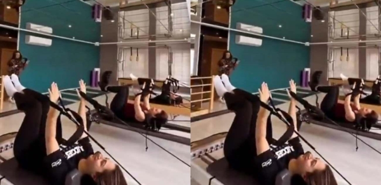 Bu kadarı da pes dedirtti! Ramazan ile dalga geçip pilates yaptılar