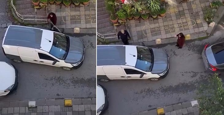 Kadıköy’de park yeri kavgası! ‘Burası benim evimin önü’