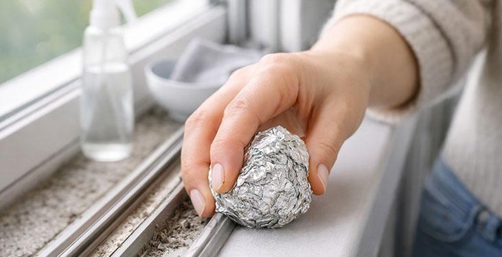 Ne bez ne fırça! Küçük folyo topları ayna gibi parlatıyor, sürgüye sürün