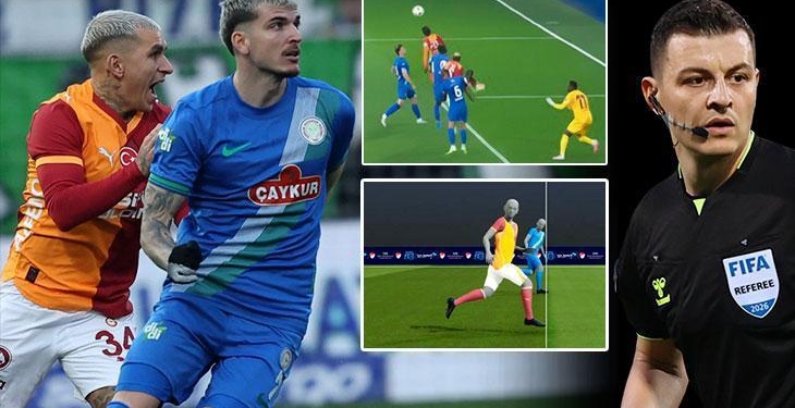 Rizespor-Galatasaray maçının tartışmalı pozisyonları Trio’da değerlendirildi! ‘Sahada kesin ofsayt verirdim’
